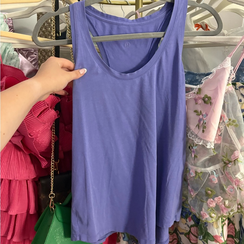 Lululemon Athletica Blue Sleeveless Relaxed Tank Top